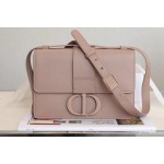 Montaigne palm print cow leather flap bag